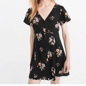 A&F button front floral dress
